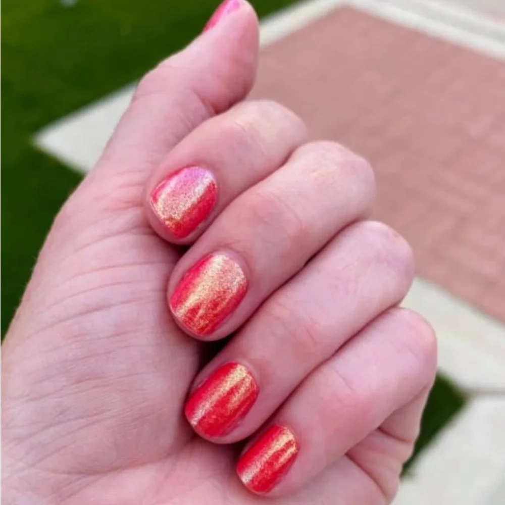 *Retired* Color Street: Heat Wave | Orange Red Gold Summer Beach Shimmer Bright